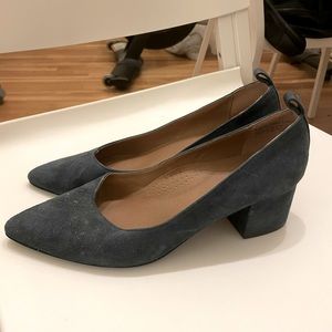 Teal Susina kitten block heel - size 8